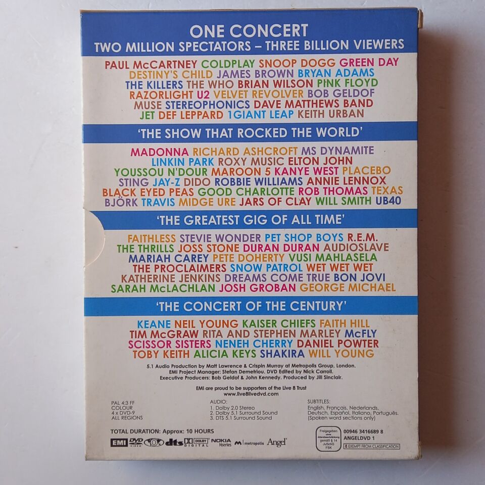 LIVE 8 / JULY 2ND 200  - 4DVD 2.EL