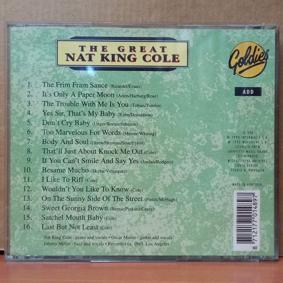 NAT KING COLE – THE GREAT NAT KING COLE (1993) - CD 2.EL