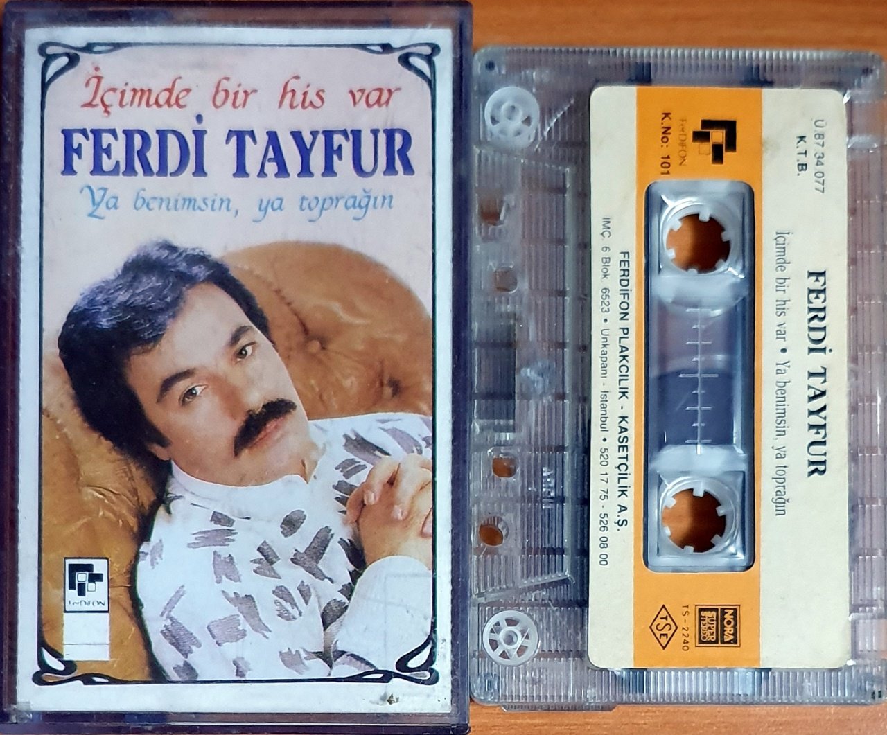 FERDİ TAYFUR - İÇİMDE BİR HİS VAR / YA BENİMSİN, YA TOPRAĞIN (1987) - KASET FERDİFON 2.EL
