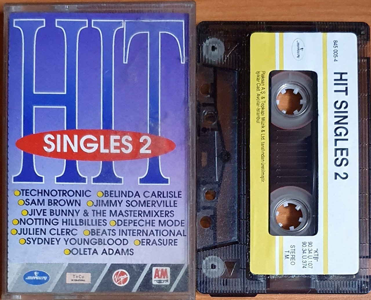 HIT SINGLES 2 / TECHNOTRONIC, ERASURE, SAM BROWN, JIMMY SOMERVILLE (1990) - KASET PLAKSAN 2.EL
