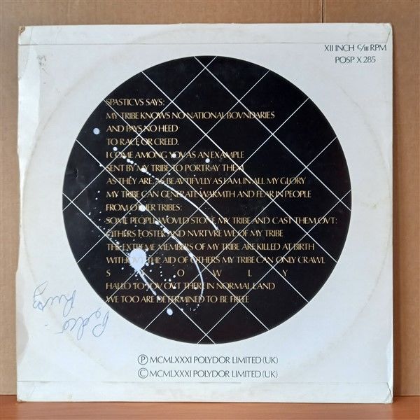 IAN DURY / THE SEVEN SEAS PLAYERS – SPASTICUS AUTISTICUS (1981) - 12'' 45RPM MAXI SINGLE 2.EL PLAK