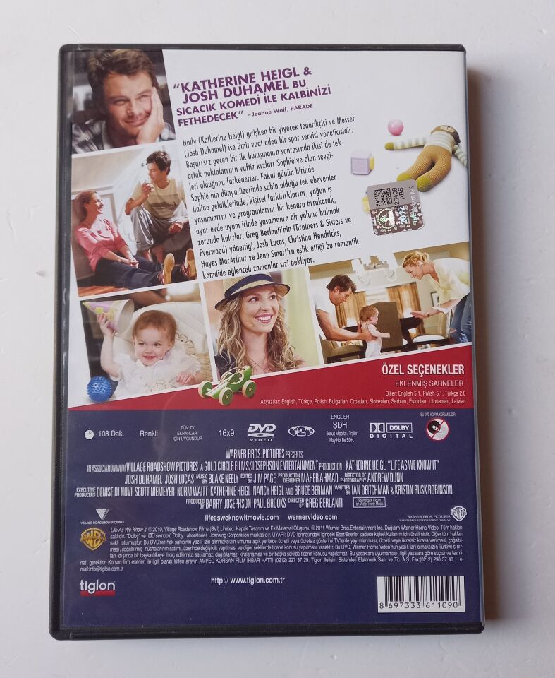 LIFE AS WE KNOW IT - BAŞIMIZA GELENLER - KATHERINE HEIGL - JOSH DUHAMEL - DVD 2.EL