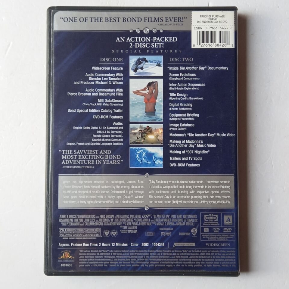 DIE ANOTHER DAY 007 - PIERCE BROSNAN - DVD 2.EL 1.BÖLGE