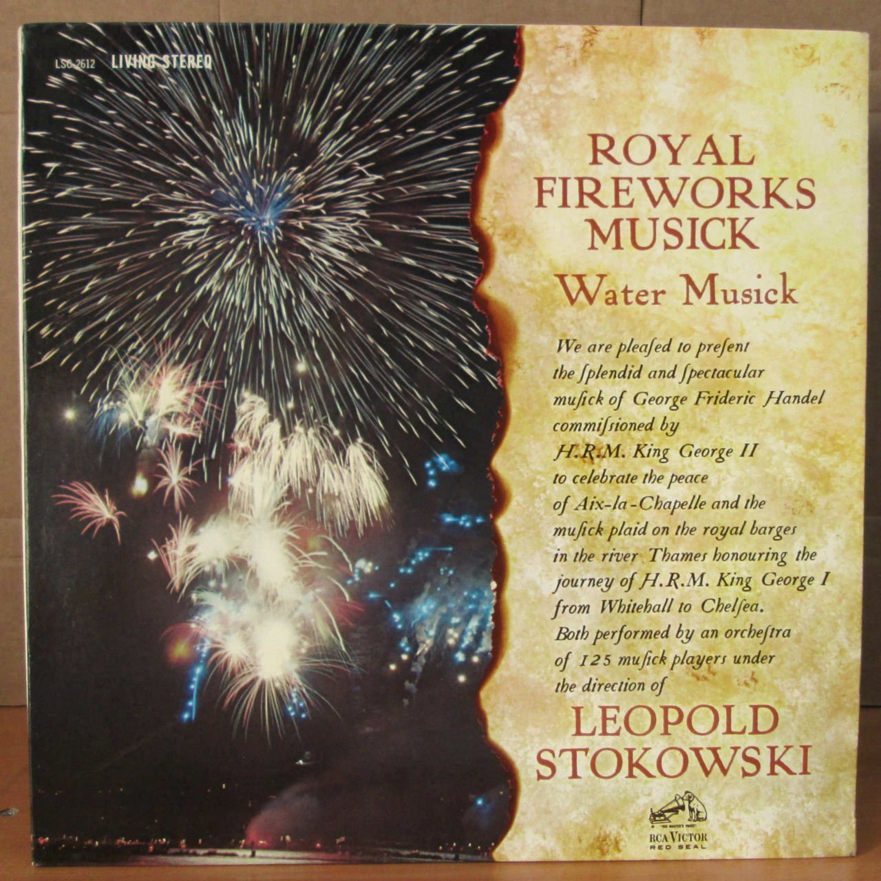 ROYAL FIREWORKS WATER MUSICK - STOKOWSKI LP 2.E