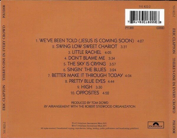 ERIC CLAPTON – THERE'S ONE IN EVERY CROWD (1975) - CD REISSUE AMBALAJINDA SIFIR