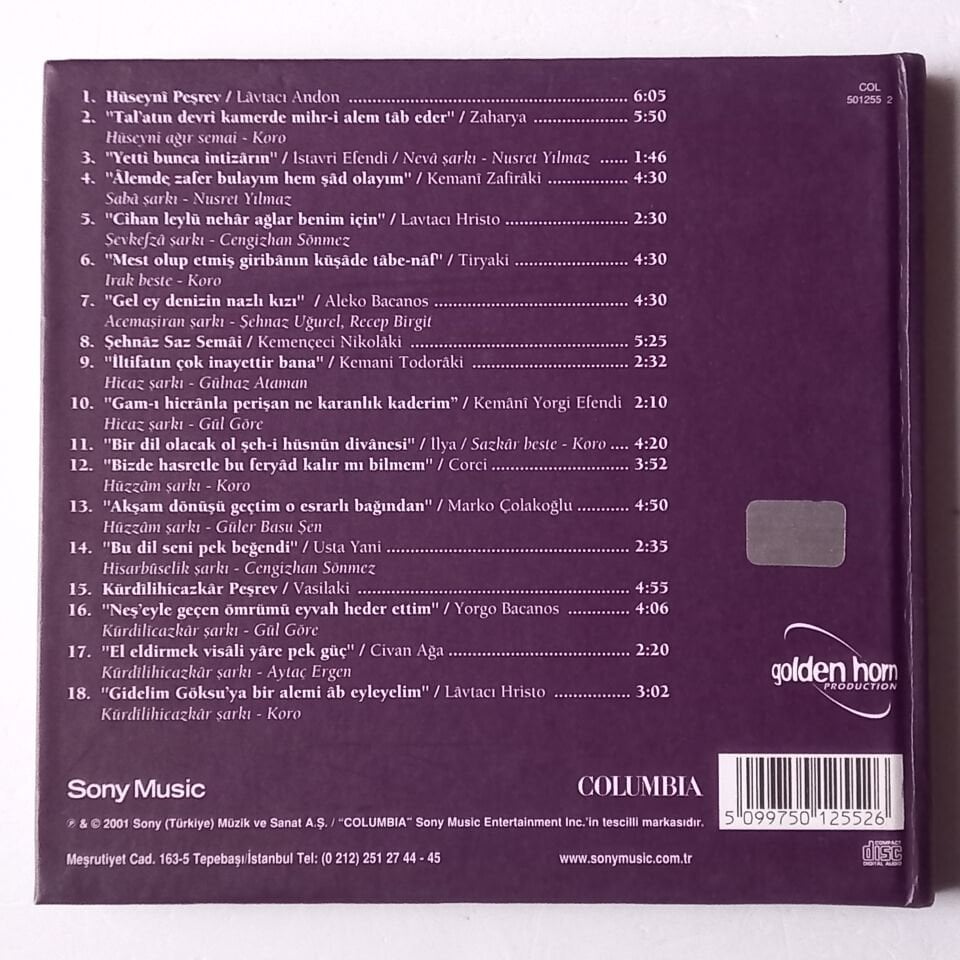 RUM BESTEKÂRLAR - GREEK COMPOSERS - CD 2.EL