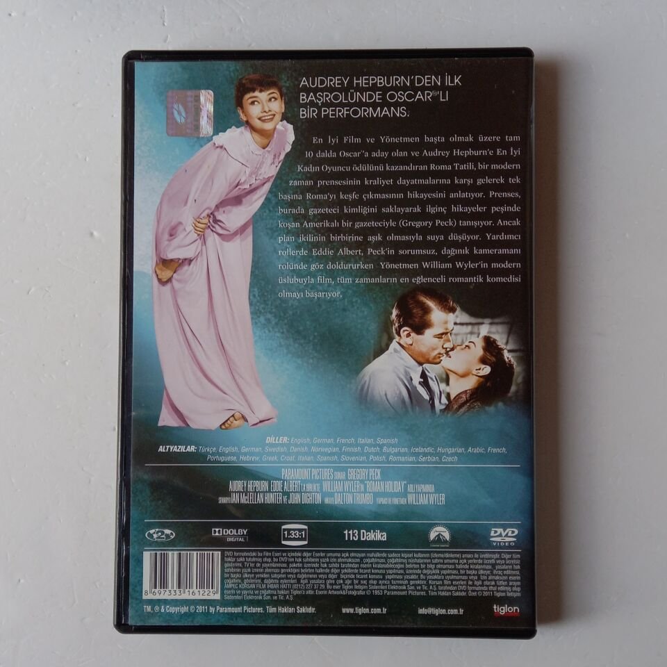 ROMA TATİLİ / ROMAN HOLIDAY - AUDREY HEPBURN, GREGORY PECK - DVD 2.EL