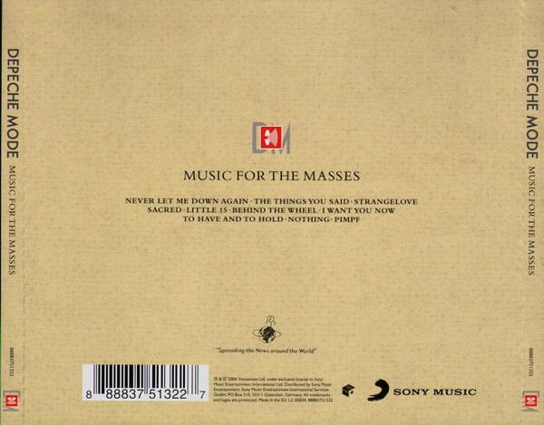 DEPECHE MODE – MUSIC FOR THE MASSES (1987) - CD REMASTERED REISSUE JEWEL CASE AMBALAJINDA SIFIR