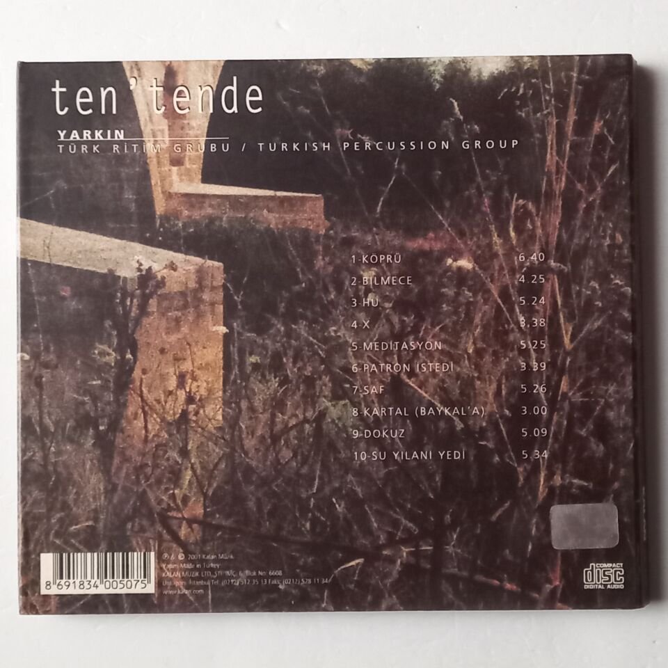 YARKIN TÜRK RİTİM GRUBU – TEN\' TENDE (2001) - CD DIGIPAK 2.EL
