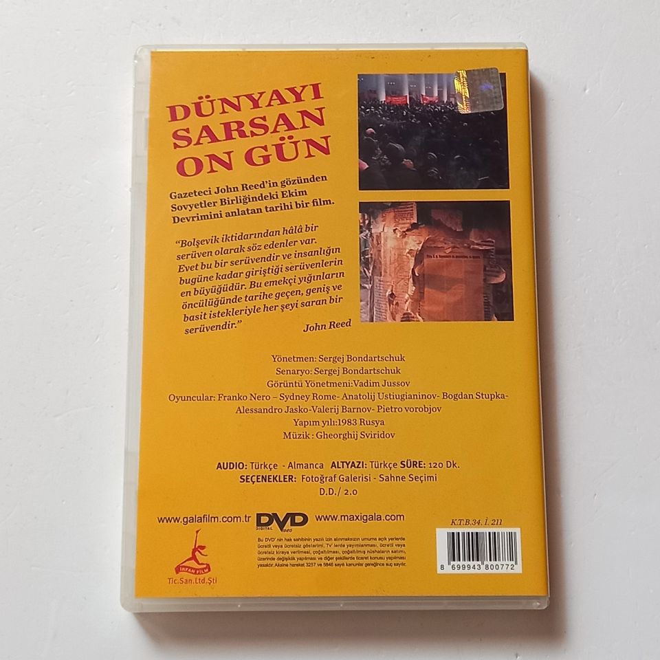 DÜNYAYI SARSAN ON GÜN - TEN DAYS THAT SHOOK THE WORLD - FRANCO NERO, SYDNEY ROME - YÖN.: SERGEJ BONDARTSCHUK - DVD 2.EL