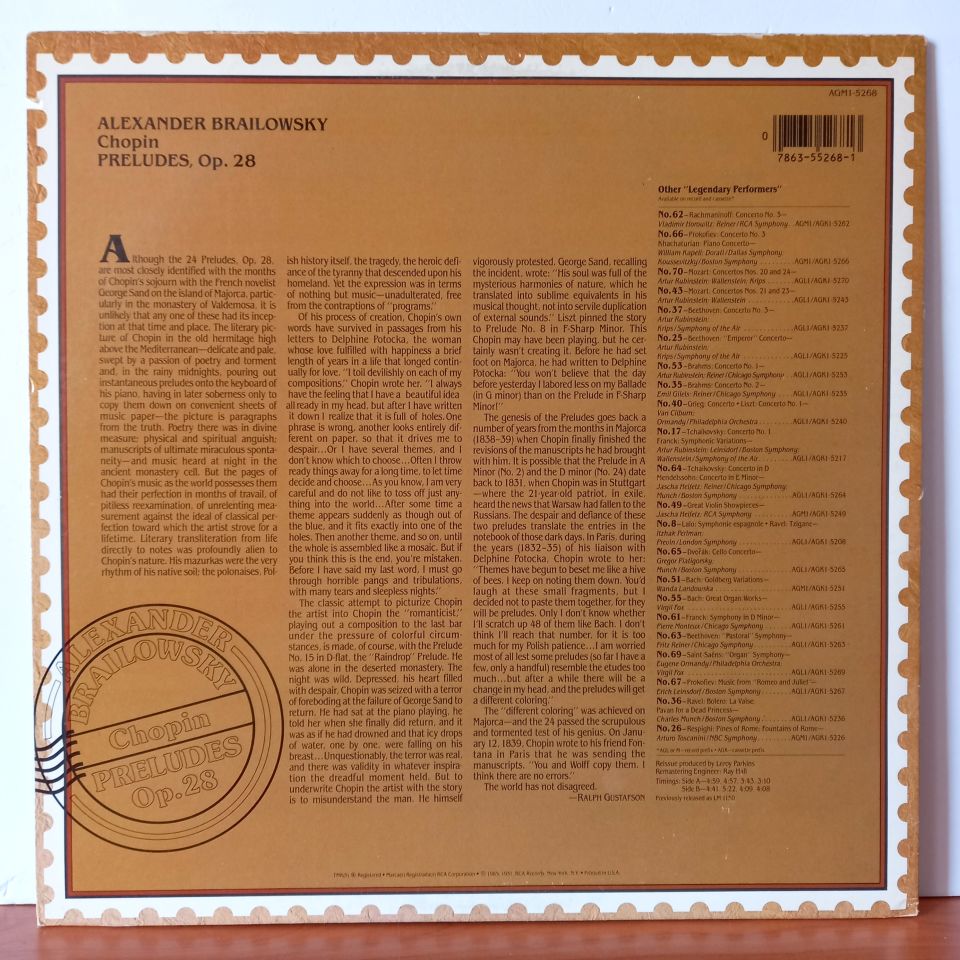ALEXANDER BRAILOWSKY, CHOPIN – PRELUDES OP. 28 (1985) - LP 2.EL PLAK