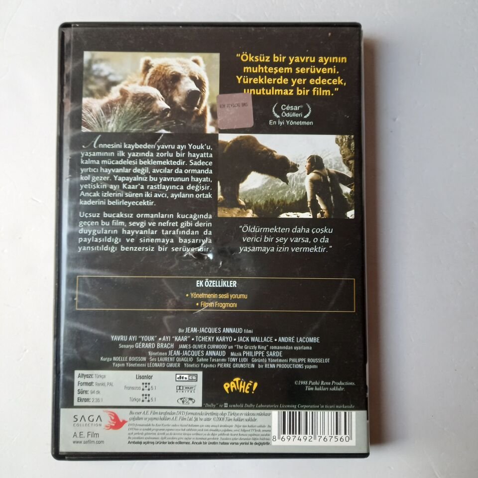 AYI - L'OURS - TCHEKY KARYO - JEAN-JACQUES ANNAUD - DVD 2.EL