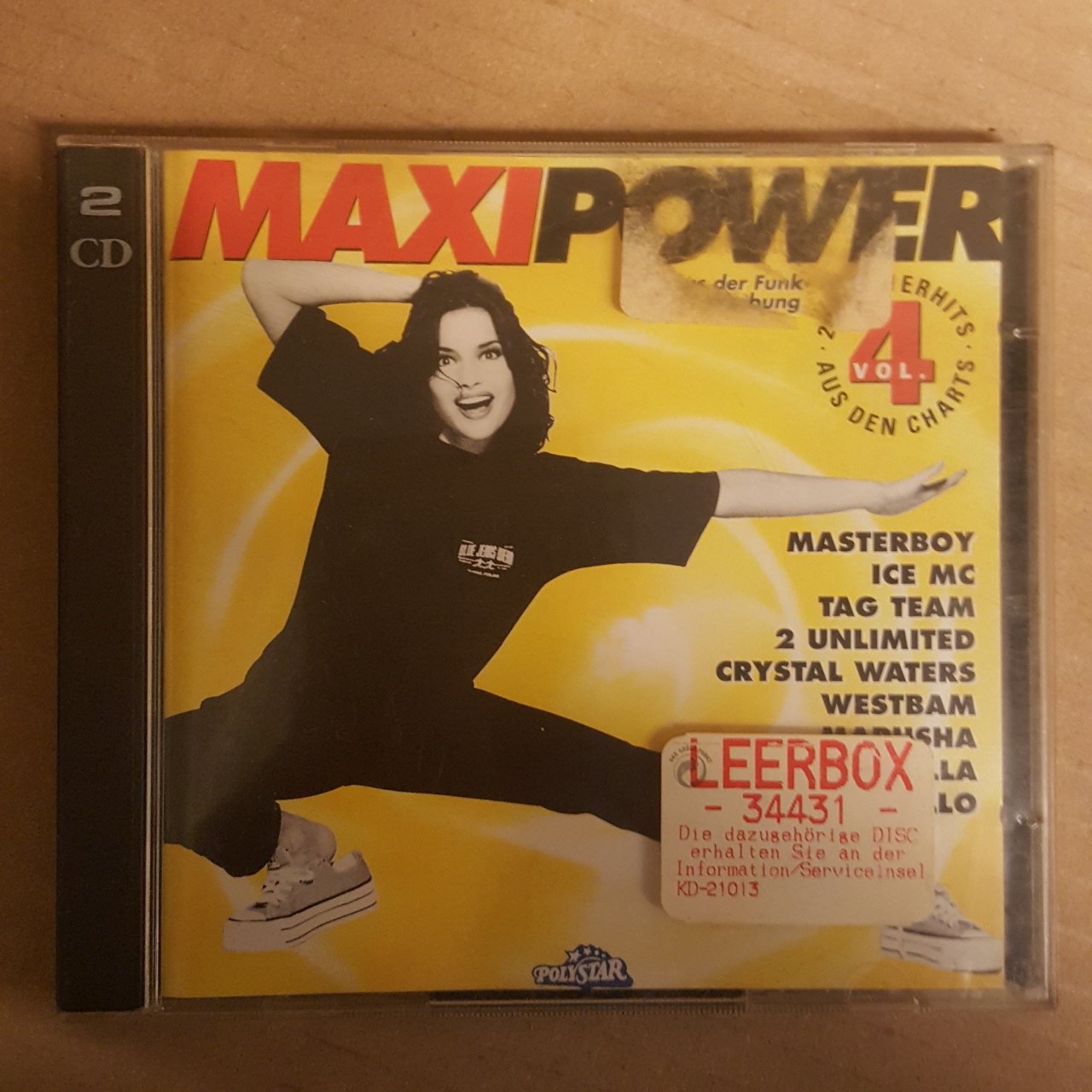 MAXI POWER VOL 4 - VARIOUS ARTISTS 2 UNLIMITED CRYSTAL WATERS CAPELLA YELLO ICE MC etc (1994) - 2CD 2.EL