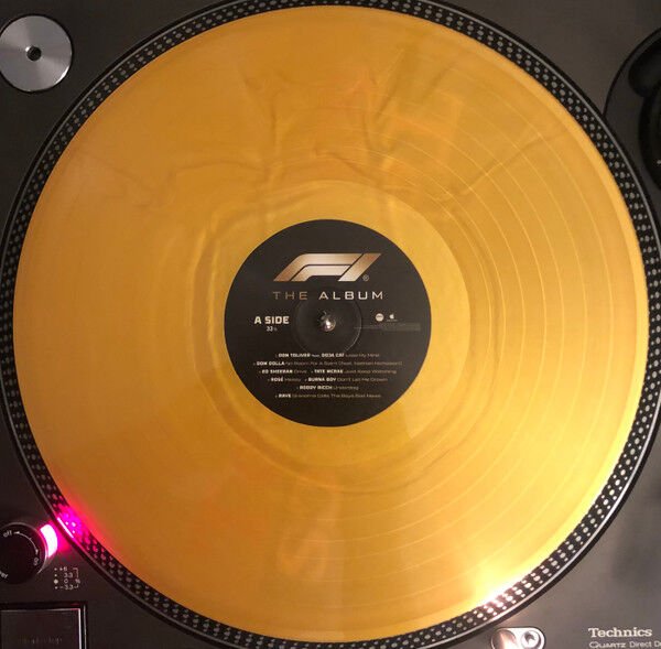 F1 THE ALBUM - SOUNDTRACK / ED SHEERAN, DOJA CAT , RAYE , CHRIS ATAPLETON , TIESTO & many more (2025) - LP GOLD COLOURED EDITION SIFIR PLAK