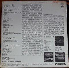 LITTLE MARCHES BY GREAT MASTERS, BEETHOVEN, VRANICKY, C.P.E. BACH, NEDERLANDS WIND ENSEMBLE - LP SIFIR