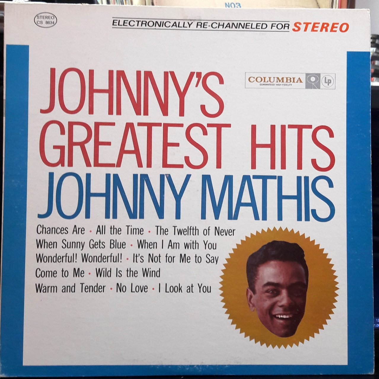 JOHNNY MATHIS - JOHNNY'S GREATEST HITS - PLAK 2.EL