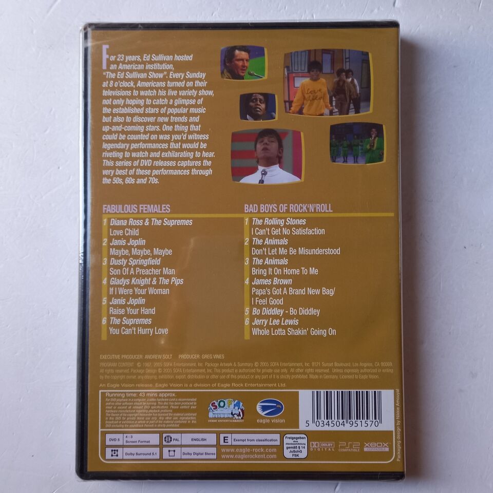 ED SULLIVAN'S ROCK N' ROLL CLASSICS - FABULOUS FEMALES / BAD BOYS OF ROCK 'N' ROLL (2005) - DVD AMBALAJINDA SIFIR