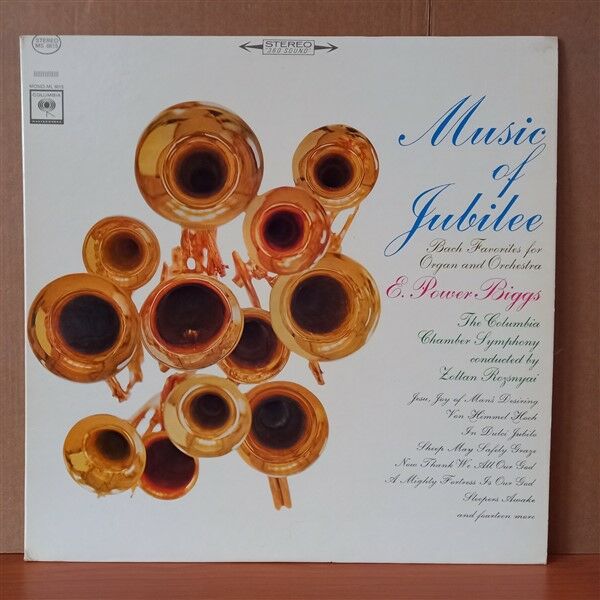 MUSIC OF JUBILEE [BACH FAVORITES FOR ORGAN AND ORCHESTRA] / E. POWER BIGGS, THE COLUMBIA CHAMBER SYMPHONY, ZOLTAN ROZSNYAI - LP 2.EL PLAK