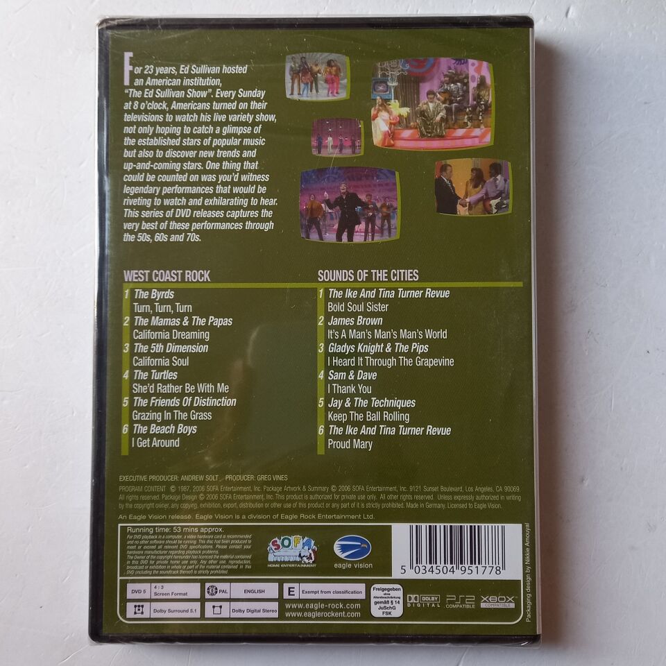 ED SULLIVAN'S ROCK N' ROLL CLASSICS - WEST COAST ROCK / SOUNDS OF THE CITIES (2006) - DVD AMBALAJINDA SIFIR