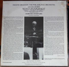 MENDELSSOHN: DIE ERSTE WALPURGISNACHT, PHILADELPHIA ORCHESTRA, EUGENE ORMANDY - LP SIFIR