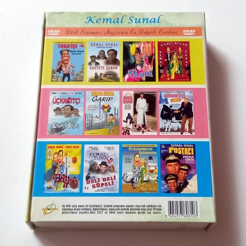 KEMAL SUNAL KLASİKLERİ  - 12 FİLM - DVD 12 DİSK BOX SET 2.EL