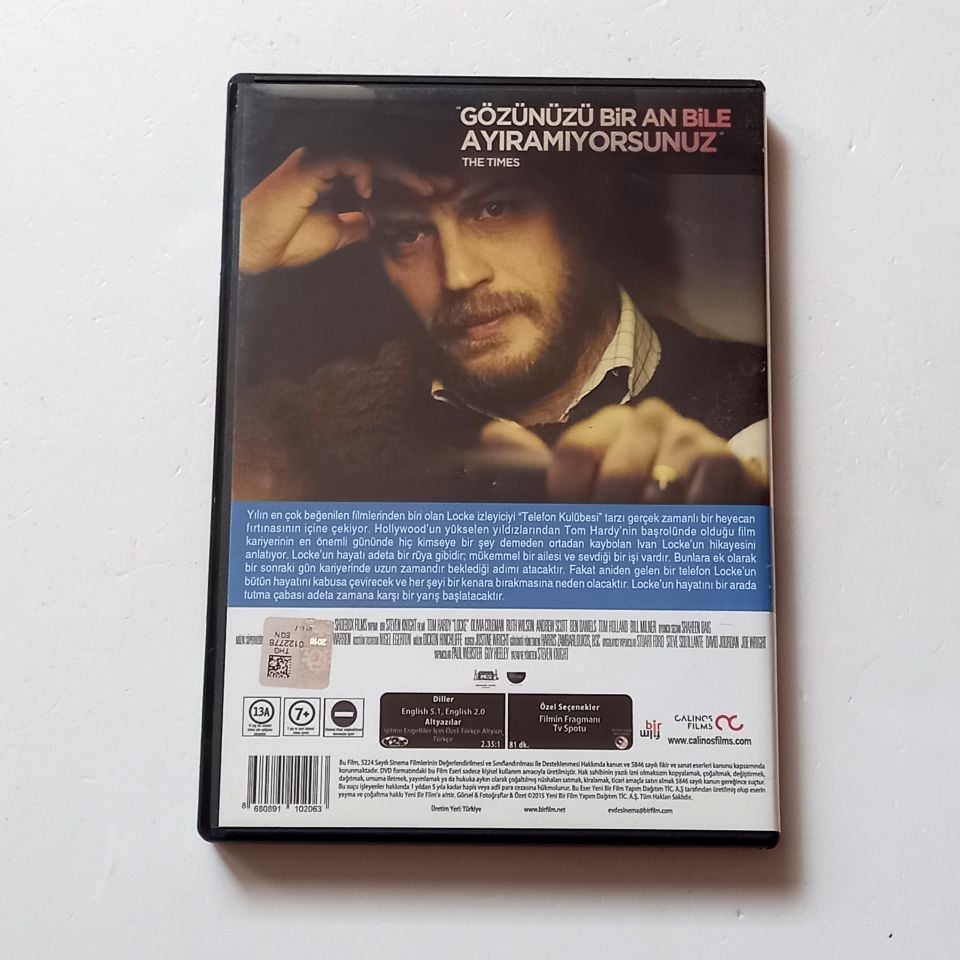 LOCKE - TOM HARDY - YÖN.: STEVEN KNIGHT- DVD 2.EL