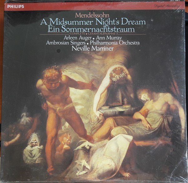 MENDELSSOHN: A MIDSUMMER NIGHT'S DREAM, PHILHARMONIA ORCHESTRA, NEVILLE MARRINER - LP SIFIR