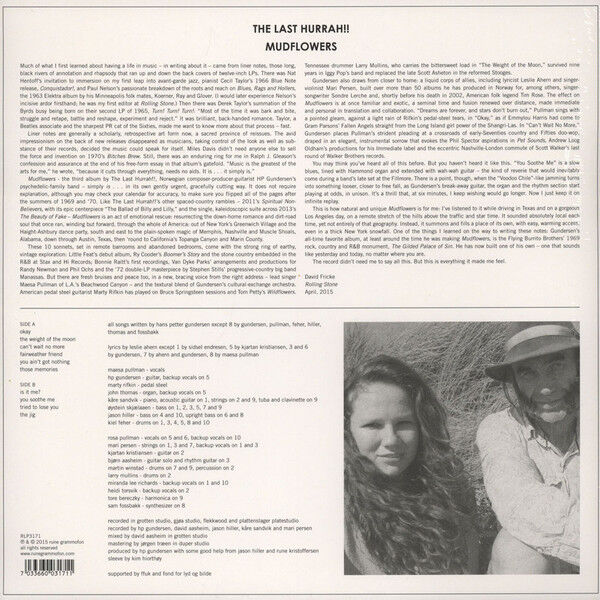 THE LAST HURRAH - MUDFLOWERS (2015) - LP 2015 EDITION SIFIR PLAK