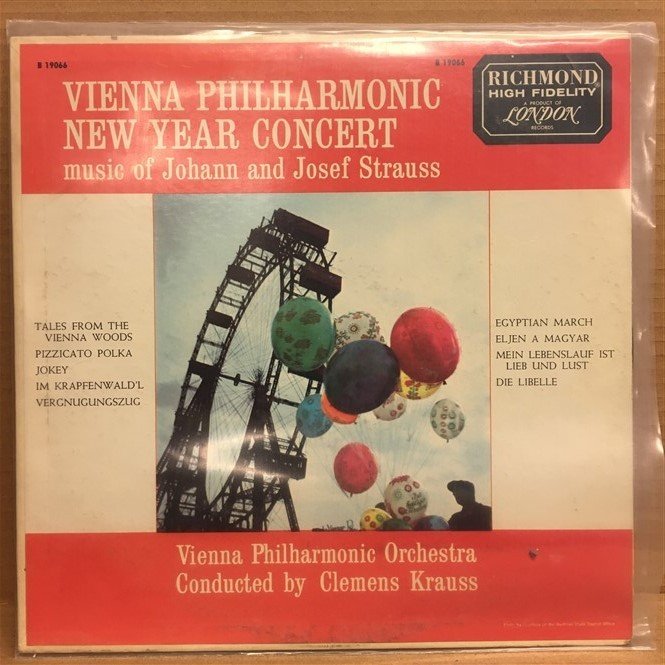 VIENNA PHILHARMONIC NEW YEAR CONCERT - MUSIC OF JOHANN AND JOSEF STRAUSS (1955) - LP 2.EL PLAK