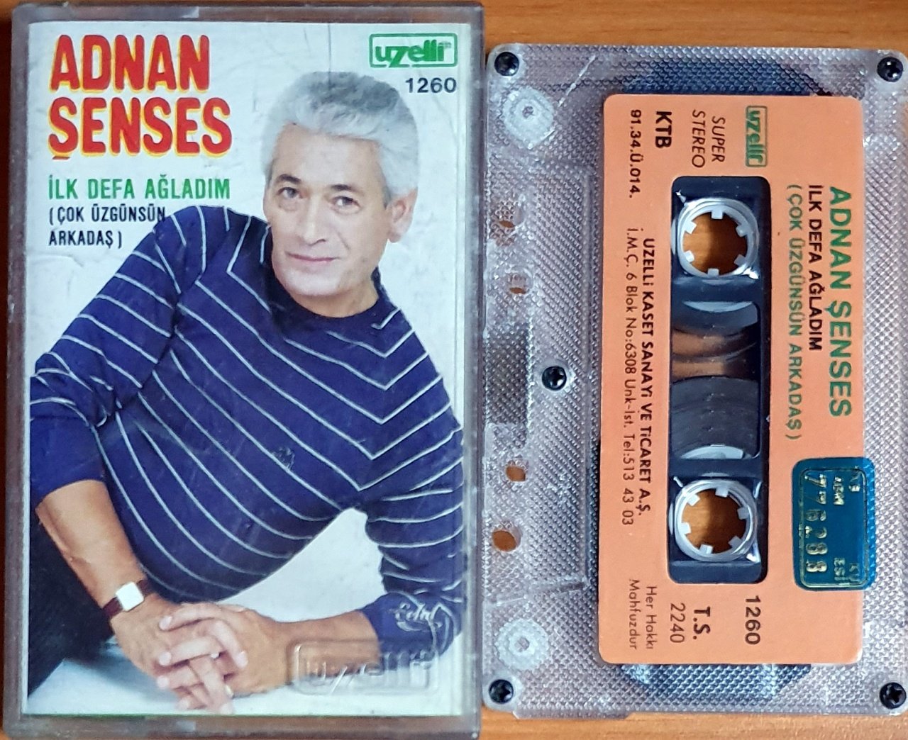 ADNAN ŞENSES - İLK DEFA AĞLADIM / ÇOK ÜZGÜNSÜN ARKADAŞ (1991) - KASET UZELLİ 2.EL