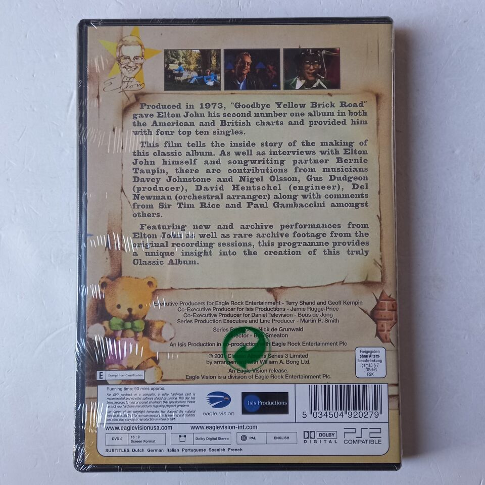 ELTON JOHN – GOODBYE YELLOW BRICK ROAD (2001) - DVD AMBALAJINDA SIFIR