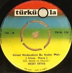 NEŞET ERTAŞ - GÜZEL NEDECEKSİN BU KADAR MALI (UZUN HAVA) /SEHER VAKTİ ÇALDIM YARİN KAPISINI 7'' 45 DEVİR