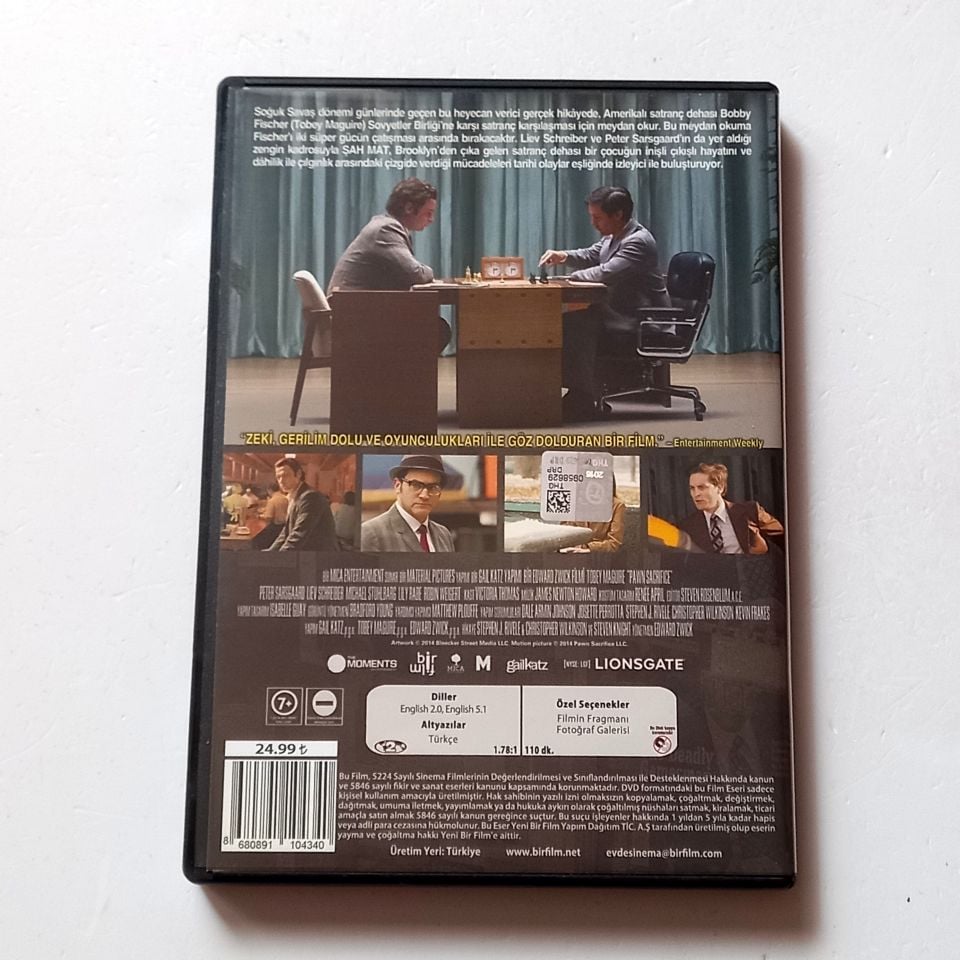 ŞAH MAT / PAWN SACRIFICE - TOBEY MAGUIRE, PETER SARSGAARD, LIEV SCREIBER - YÖN.: EDWARD ZWICK - DVD 2.EL