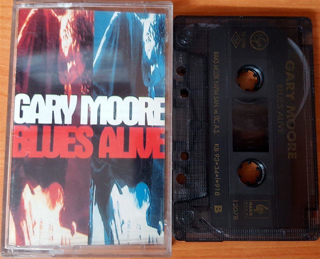GARY MOORE - BLUES ALIVE (1993) RAKS CASSETTE MADE IN TURKEY ''USED''
