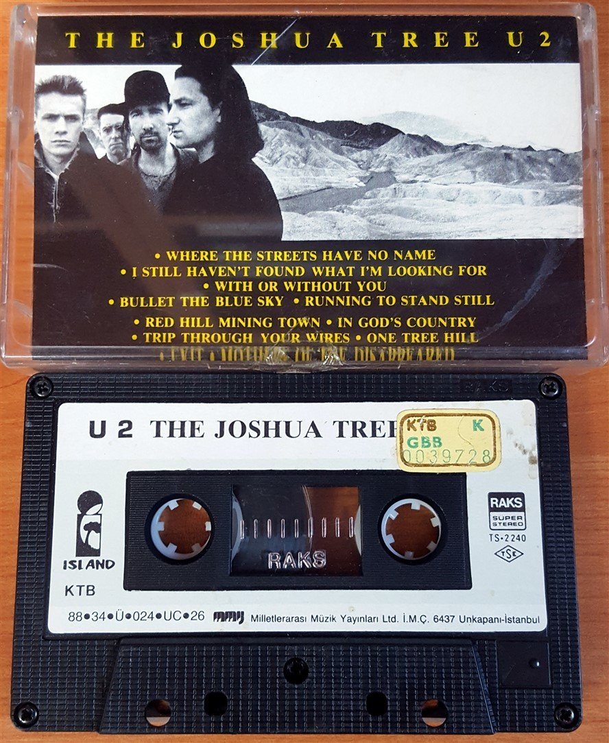 U2 - THE JOSHUA TREE (1988) MMY CASSETTE MADE IN TURKEY ''USED'' PAPER LABEL
