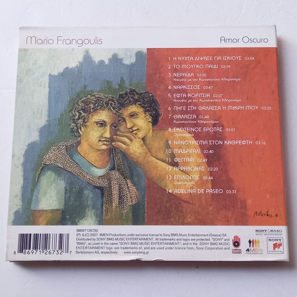 MARIO FRANGOULIS - AMOR OSCURO (2007) - CD DIGIPAK 2.EL