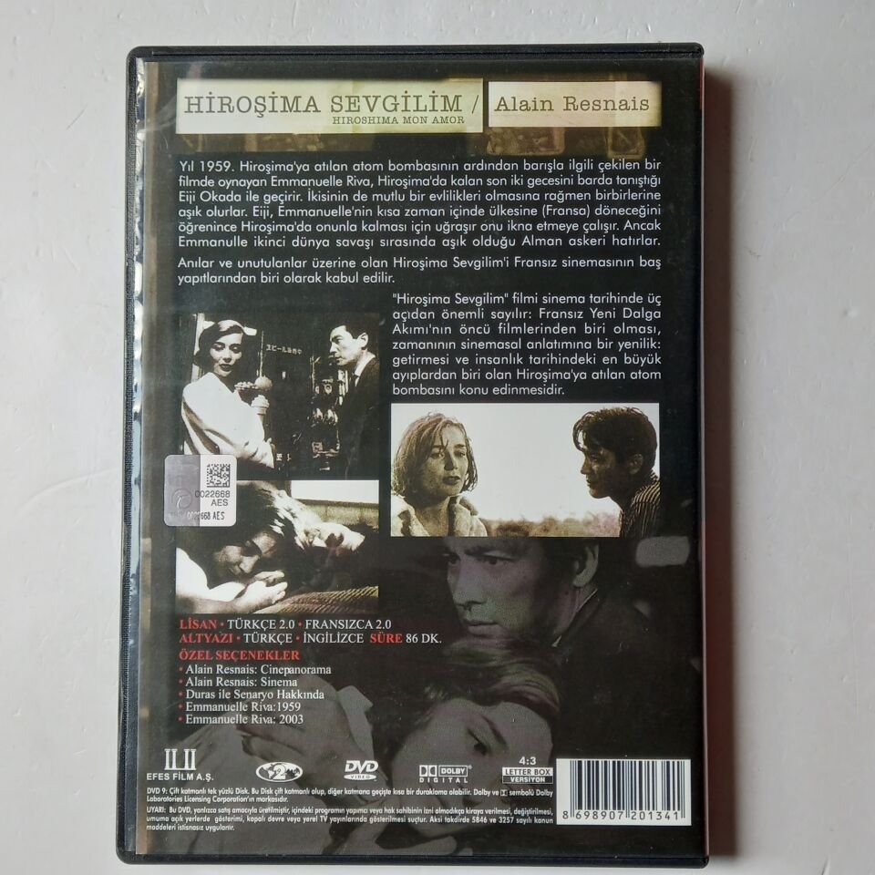 HİROŞİMA SEVGİLİM / HIROSHIMA MON AMOR - DVD 2.EL