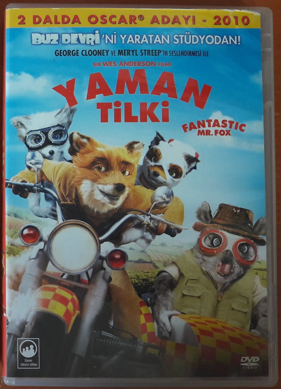 YAMAN TİLKİ - FANTASTIC MR. FOX - WES ANDERSON - DVD 2.EL