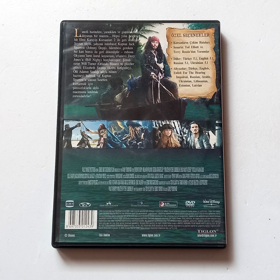 PIRATES OF THE CARIBBEAN DEAD MAN'S CHEST - JOHNNY DEPP, ORLANDO BLOOM, KEIRA KNIGHTLEY - YÖN.: GORE VERBINSKI - DVD 2.EL