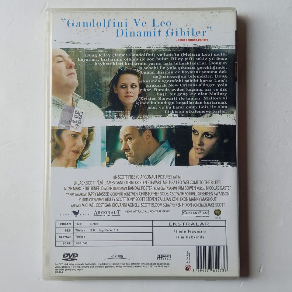 WELCOME TO THE RILEYS / YENİ BAŞLANIÇLAR - JAMES GANDOLFINI, KRISTEN STWEART - DVD 2.EL