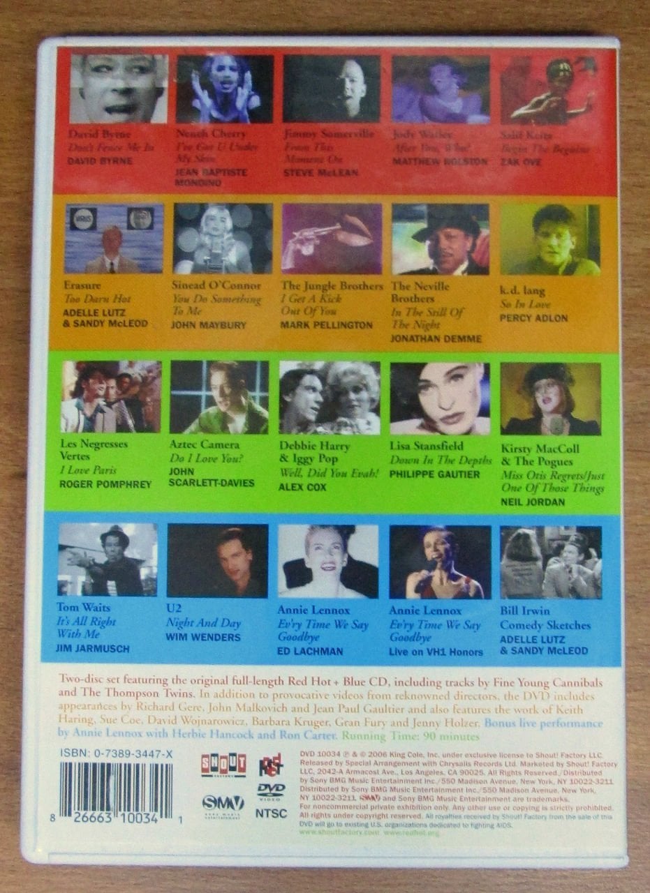 RED HOT BLUE Benefit for AIDS Research 2DVD 2.EL