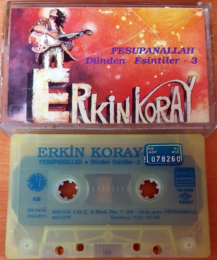 ERKİN KORAY - FESUPANALLAH / DÜNDEN ESİNTİLER-3 KASET 2.EL