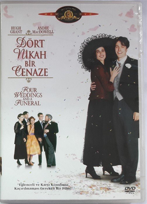 DÖRT NİKAH BİR CENAZE - FOUR WEDDING AND A FUNERAL - HUGH GRANT - ANDIE MacDOWELL - DVD 2.EL