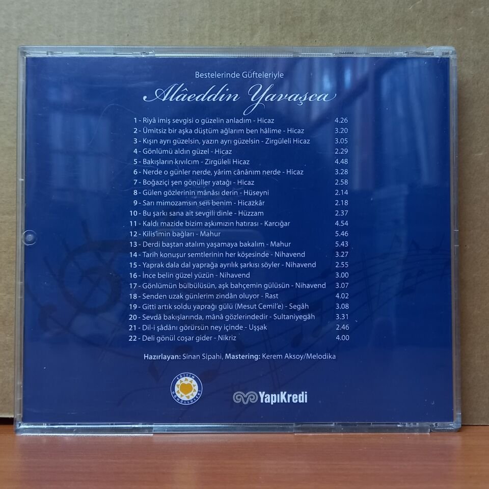 ALAEDDİN YAVAŞCA - BESTELERİNDE GÜFTELERİYLE - YAPI KREDİ PROMO CD-R 2.EL