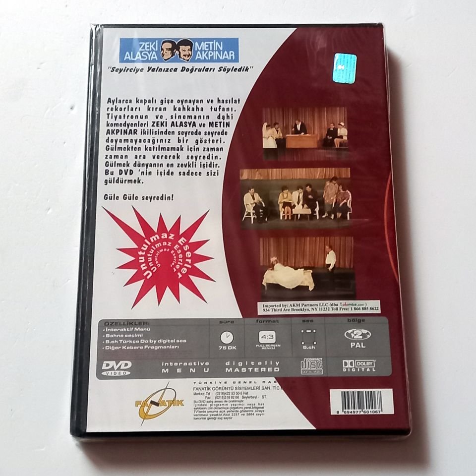 AŞK OLSUN 2 - DEVEKUŞU KABARE - METİN AKPINAR, ZEKİ ALASYA - DVD AMBALAJINDA SIFIR