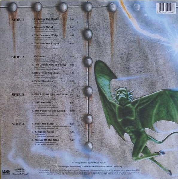 MANOWAR – BEST OF MANOWAR - THE HELL OF STEEL (1994) - 2LP 2025 REISSUE COMPILATION 180GR VINYL SIFIR PLAK