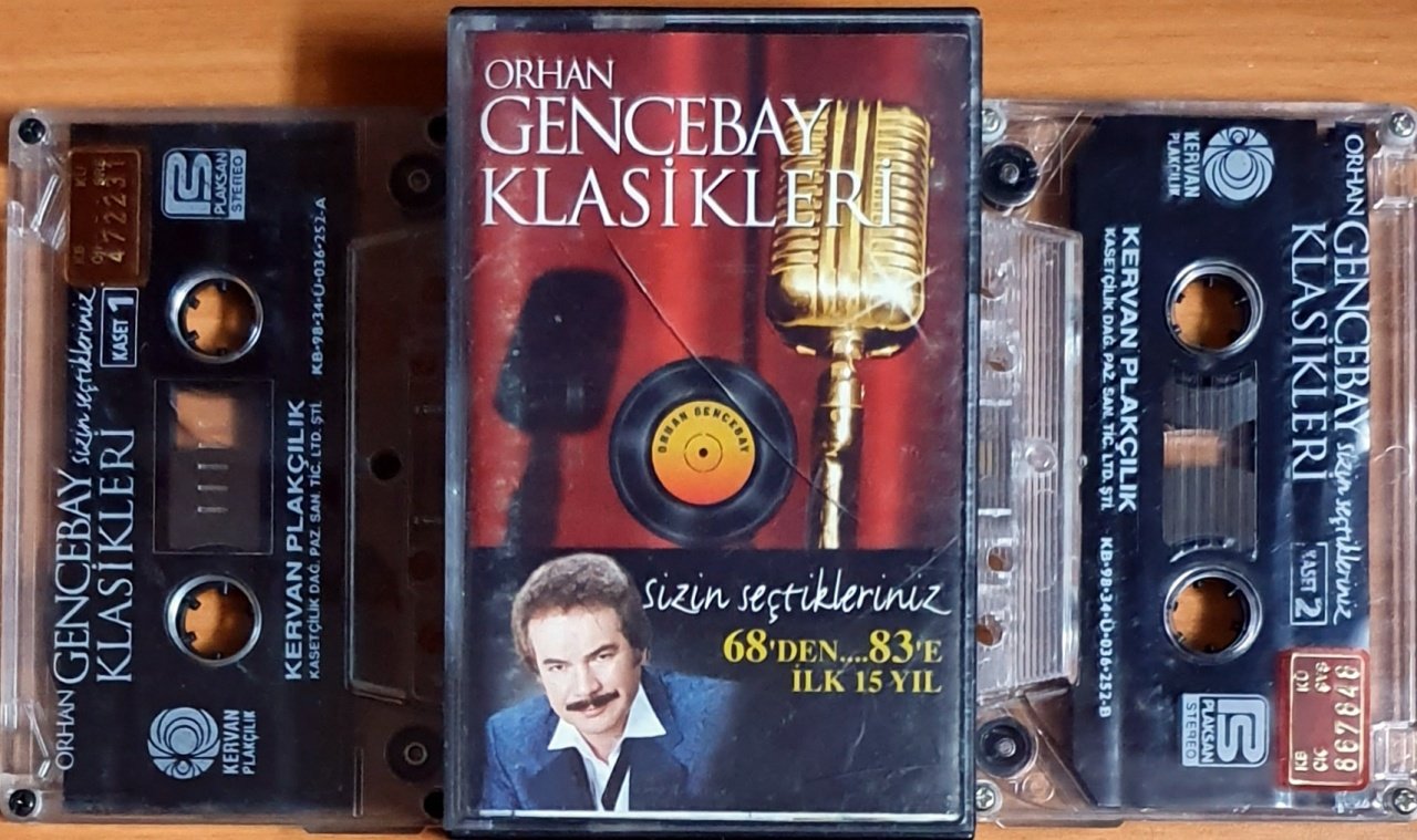 ORHAN GENCEBAY - KLASİKLERİ / SİZİN SEÇTİKLERİNİZ 68'DEN...83'E İLK 15 YIL (1998) - 2KASET KERVAN 2.EL