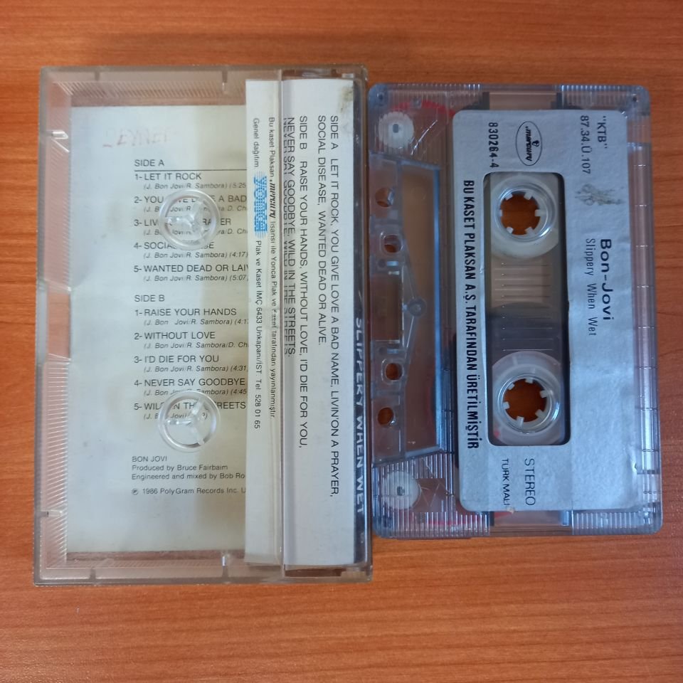 BON JOVI - SLIPPERY WHEN WET (1987) - KASET 2.EL