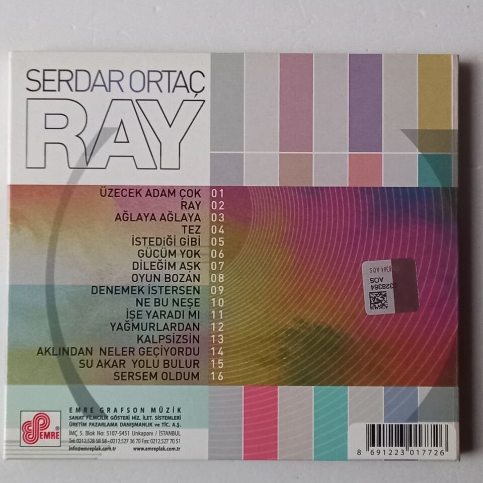 SERDAR ORTAÇ – RAY (2012) - CD DIGIPAK 2.EL