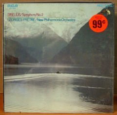 SIBELIUS SYMPHONY NO.2 - GEORGES PRETRE LP 2.EL